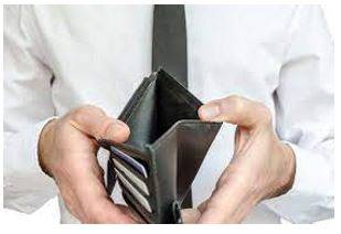 Strapped - Short of money.