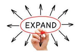 Expansion - To become or to make something bigger.
