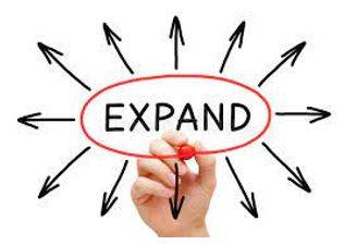 Expansion - To become or to make something bigger.