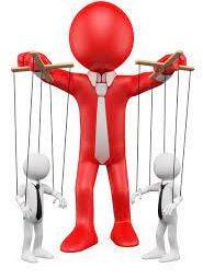 Dominated - Having power and influence over others.