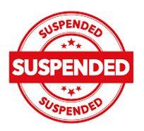 Suspension - Imposed by a judge or court but not enforced as long as no further offence is committed within a specified period.