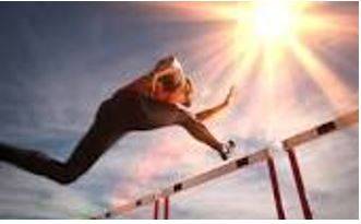 Hurdle - One of a series of upright frames over which athletes in a race must jump.
