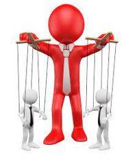 Dominated - Having power and influence over others.