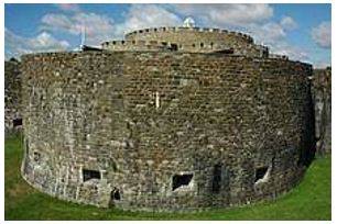 Bastion - A projecting part of a fortification built at an angle to the line of a wall, so as to allow defensive fire in several directions.