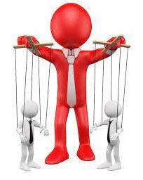 Dominated - Having power and influence over others.