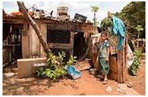 Impoverished - Made poor.