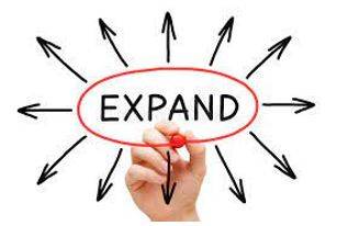 Expanding - To become or to make something bigger.