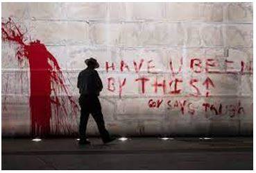 Vandalized - Deliberately destroy or damage (public or private property).