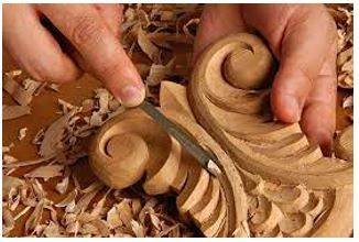Carved - An object or design carved from a hard material as an artistic work.