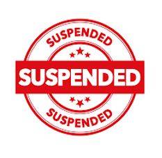 Suspended - Imposed by a judge or court but not enforced as long as no further offence is committed within a specified period.
