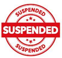 Suspended - Imposed by a judge or court but not enforced as long as no further offence is committed within a specified period.