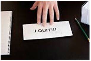 Resigned - Leave a job or office