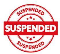 Suspension - Imposed by a judge or court but not enforced as long as no further offence is committed within a specified period.