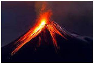 Erupted - Become active and eject lava, ash, and gases.