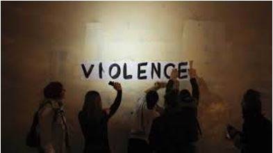 Violence - Behaviour involving physical force intended to hurt, damage, or kill someone or something.