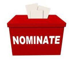 Nomination - Propose or formally enter as a candidate for election or for an honor or award.