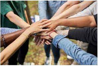 Gathered - To come or be brought together in a group.