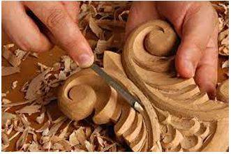 Carved - An object or design carved from a hard material as an artistic work.