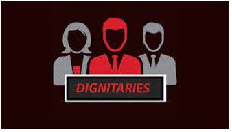 Dignitaries - A person considered to be important because of high rank or office.