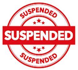 Suspension - Imposed by a judge or court but not enforced as long as no further offence is committed within a specified period.