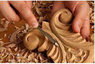 Carve - An object or design carved from a hard material as an artistic work.