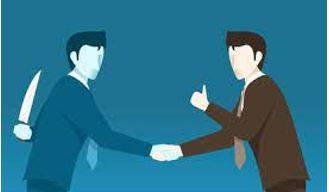Betrayal - Expose (one's country, a group, or a person) to danger by treacherously giving information to an enemy.