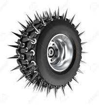 Spiked - Impale on or pierce with a sharp point.