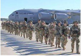 Deployment - To put soldiers or weapons in a position where they are ready to fight.