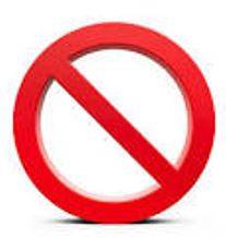 Prohibit - The action of forbidding something, especially by law.