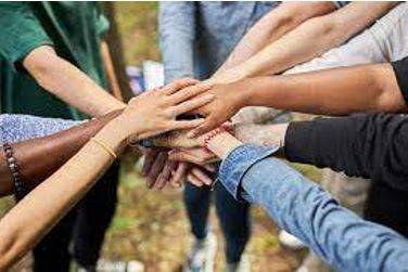 Gathered - To come or be brought together in a group.