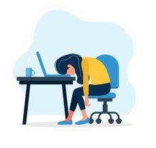 Exhausted - Extremely tired.
