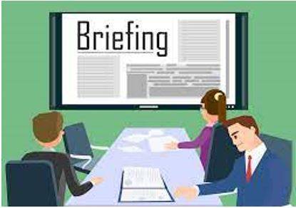 Briefly - Instructions or information that you are given before something happens.
