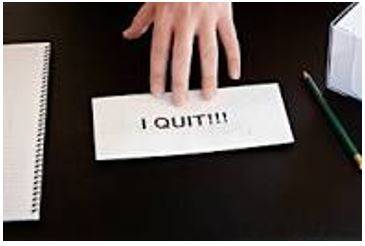 Resignation - Leave a job or office.