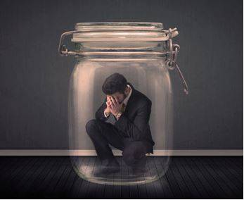 Mired - To be involved in a difficult situation, especially for a long period of time.