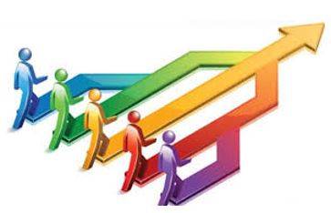Aligned - To get or fall into line.