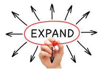 Expand - To become or to make something bigger.