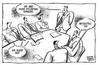 Dissent - Showing a strongly different opinion on a particular question, especially an official suggestion or plan, a legal decision, or a popular belief.