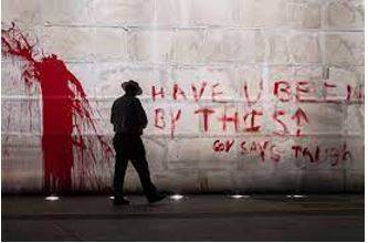 Vandalizing - Deliberately destroy or damage (public or private property).