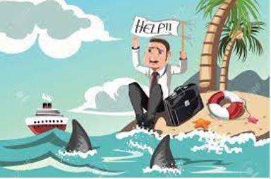 Stranded - Unable to leave somewhere because of a problem such as not having any transport or money.