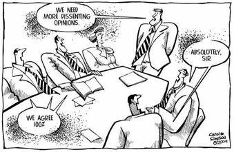 Dissent - Showing a strongly different opinion on a particular question, especially an official suggestion or plan, a legal decision, or a popular belief.
