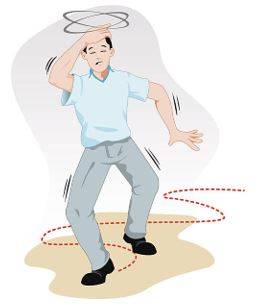 Staggering - To walk or move unsteadily, as if about to fall.