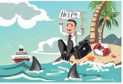 Stranded - Unable to leave somewhere because of a problem such as not having any transport or money.