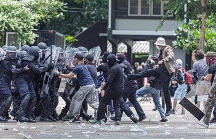 Insurgent - A person who rises in active revolt, typically against an established government or authority.