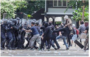 Insurrection - A person who rises in active revolt, typically against an established government or authority.