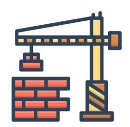 Erected - To build or construct something, usually a structure or monument.