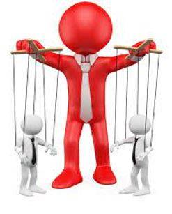 Dominated - Having power and influence over others.