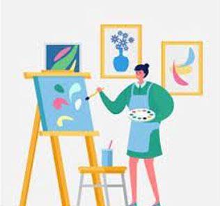 Depicted - Represent by a drawing, painting, or other art form.