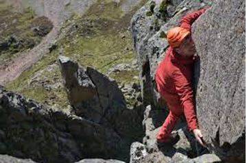 Scramble - To move or climb quickly but with difficulty, often using your hands to help you.