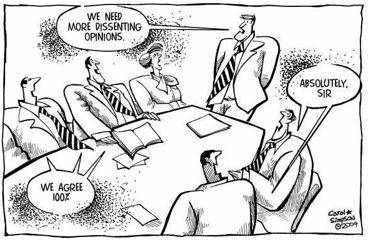 Dissent - Showing a strongly different opinion on a particular question, especially an official suggestion or plan, a legal decision, or a popular belief.