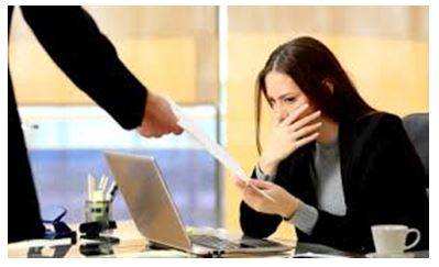 Sacked - An act of dismissing someone from employment.